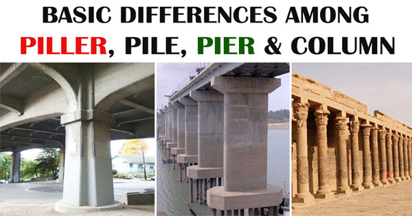 piller pile  pier column