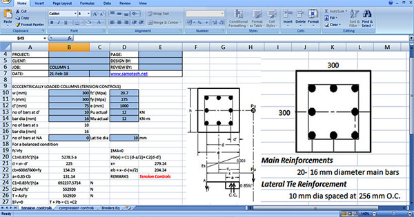 civil engineering formulas for excel